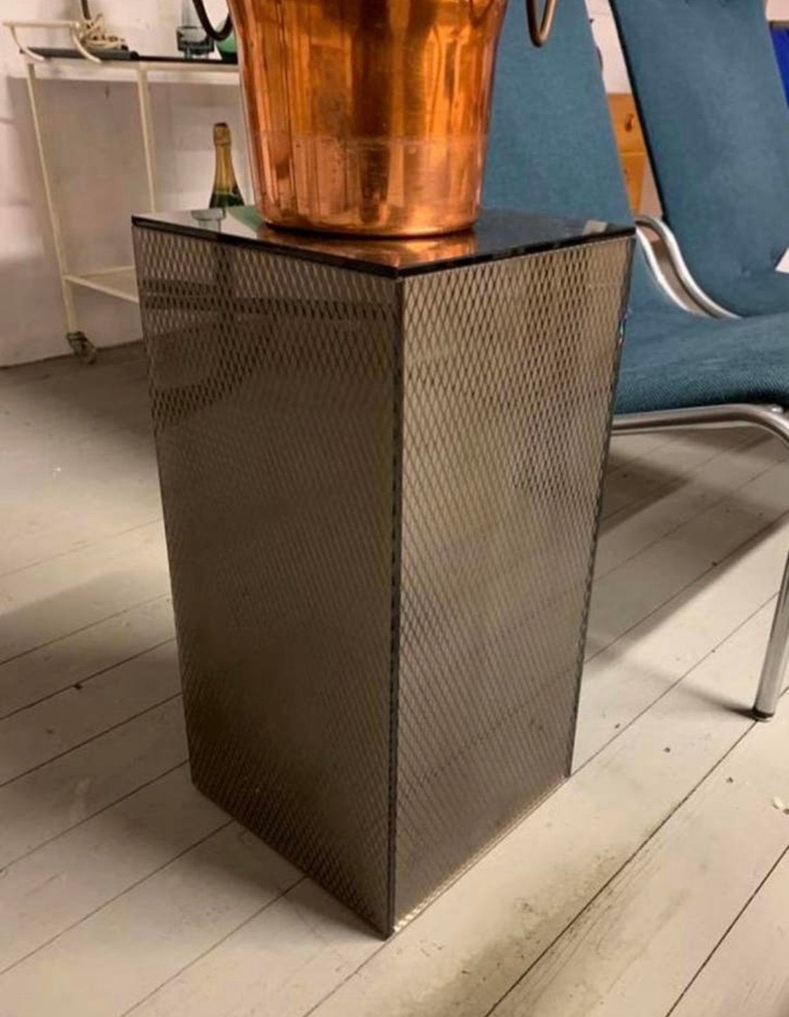 Zuil pilaar Hollywood Regency glazen spiegel Pilaar., Huis en Inrichting, Woonaccessoires | Zuilen en Pilaren, Ophalen of Verzenden