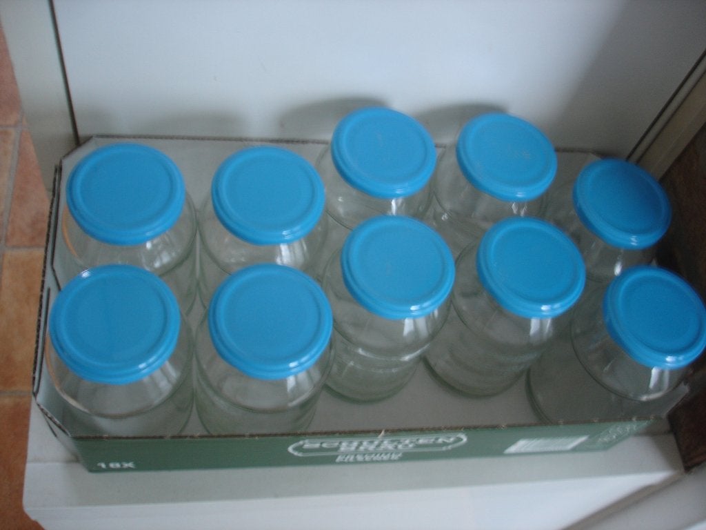 10 glazen potten / 10 x pot van glas / 500 ml, Ophalen, Zo goed als nieuw, Overige merken, Glas