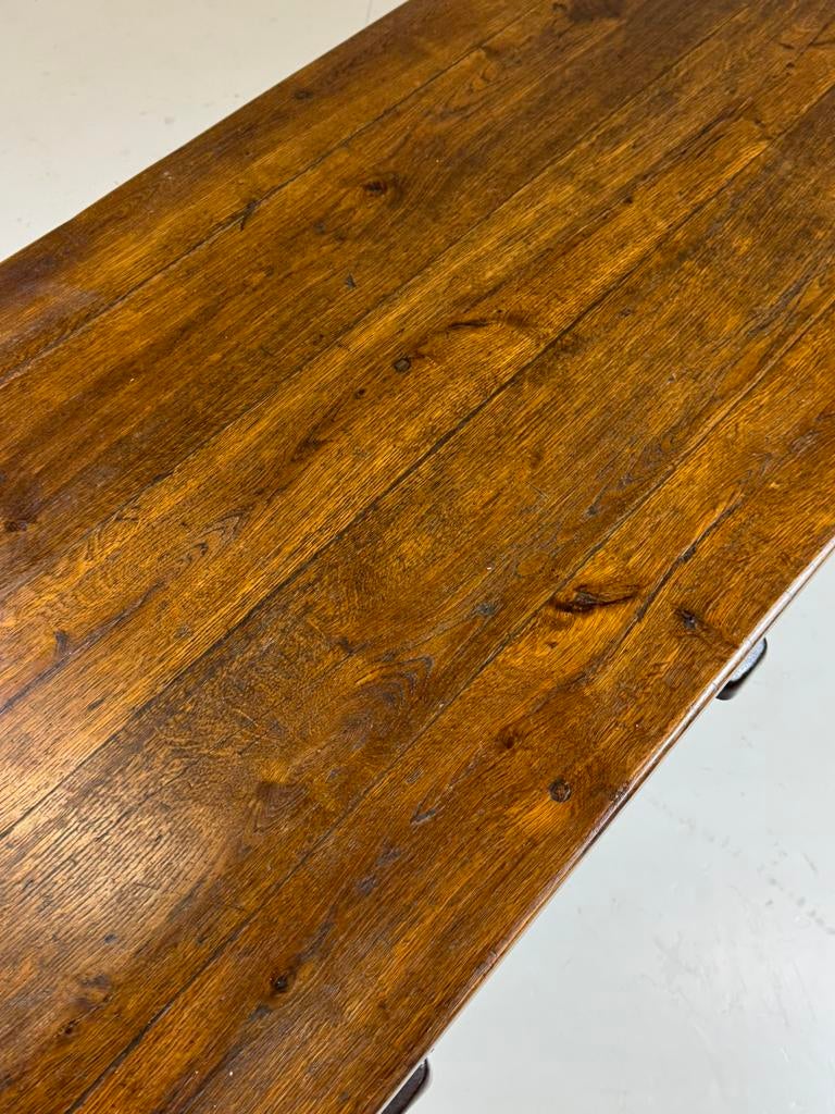 Franse eettafel antiek 250cm eiken, Antiek en Kunst, Ophalen