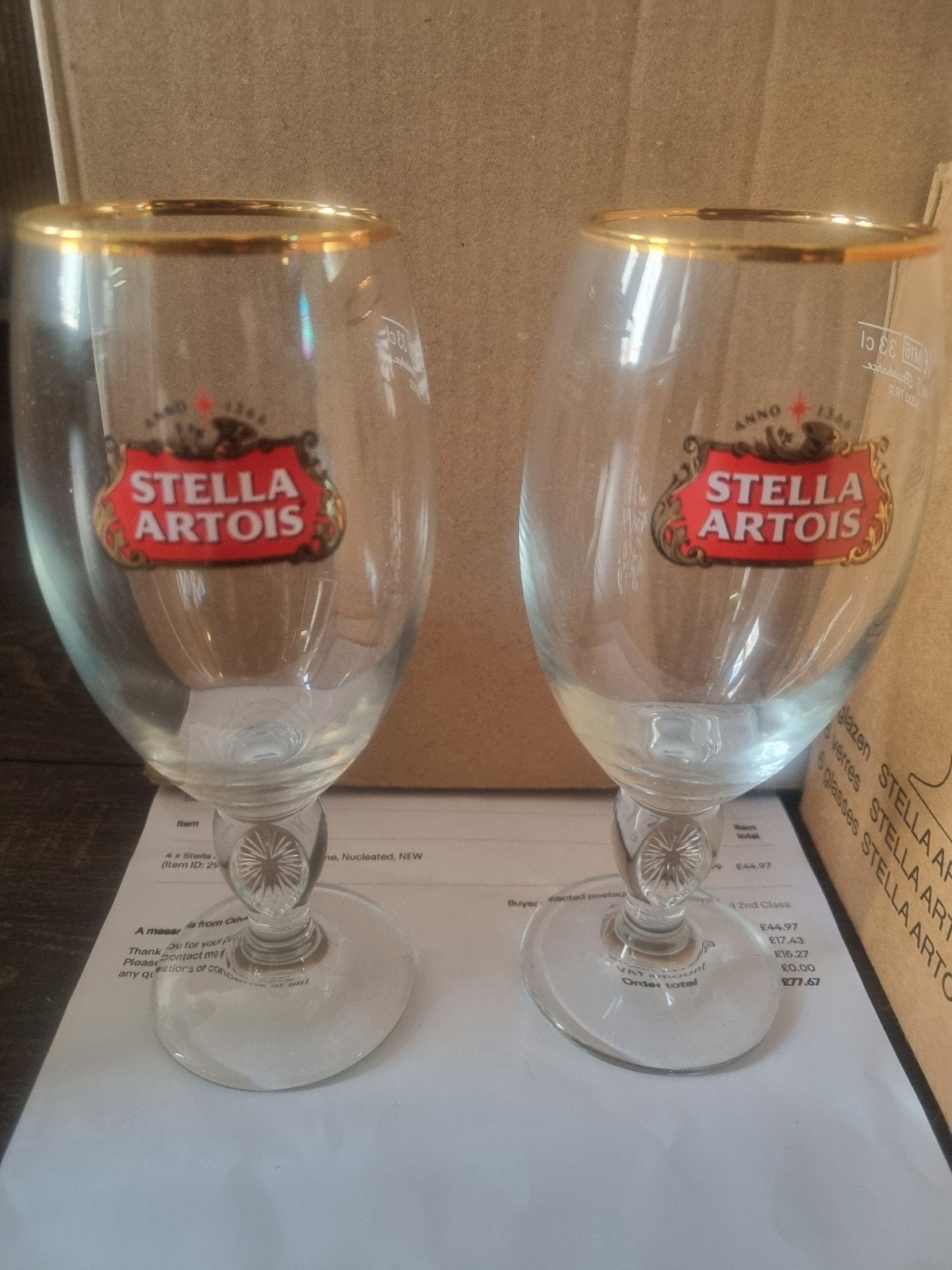 9x Stella Artois Icone 33cl Bier Glazen - Nieuw in doos, Ophalen of Verzenden, Nieuw, Glas, Overige merken