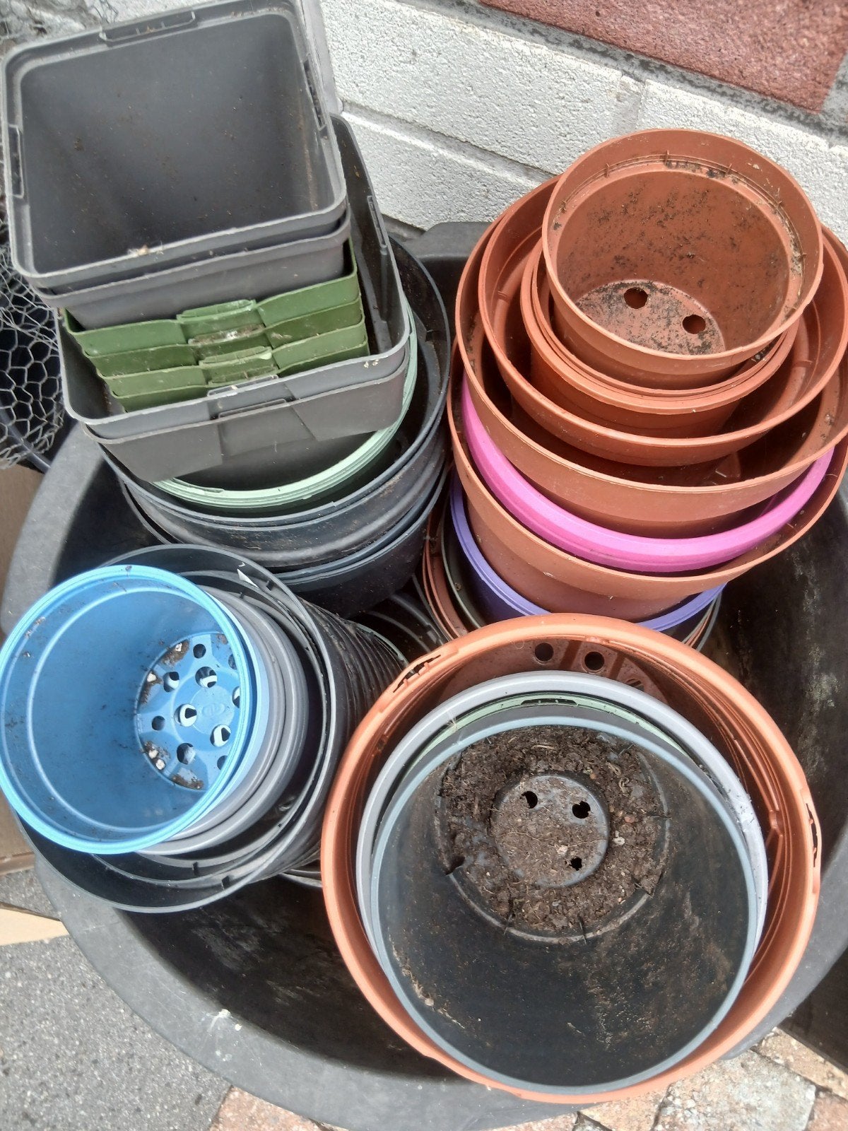 Plastic bloempotjes, Tuin en Terras, Bloempotten, Ophalen, Kunststof, Rond, Minder dan 40 cm
