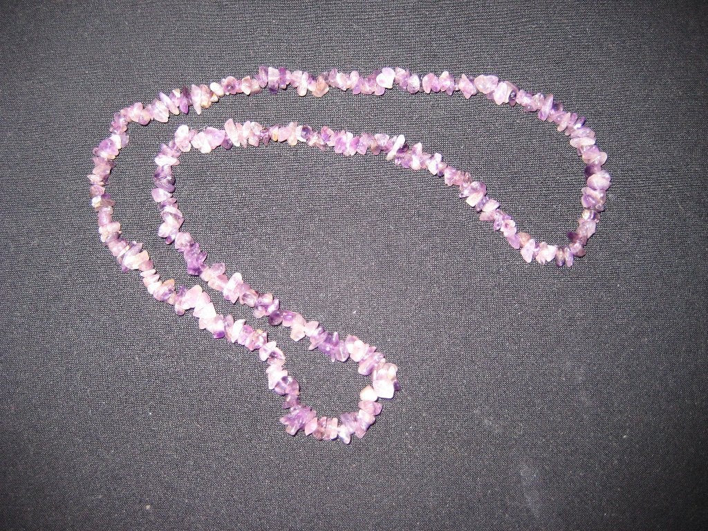 Amethyst ketting, Paars, Ophalen of Verzenden, Zo goed als nieuw, Steen of Mineraal