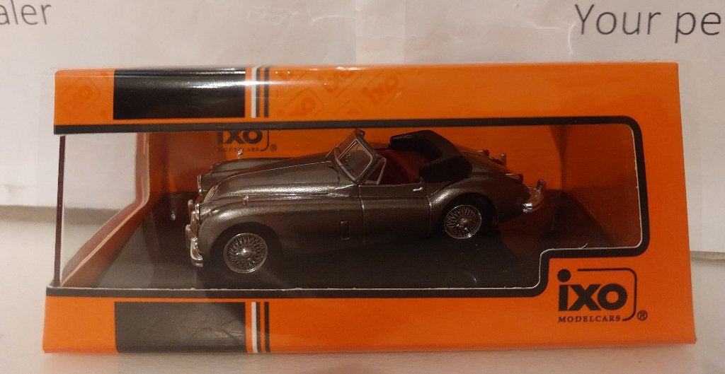 Ixo 1:43 Jaguar XK 140 Cabrio 1956 grijs metallic nieuw, Ophalen of Verzenden, Nieuw, Auto, Overige merken