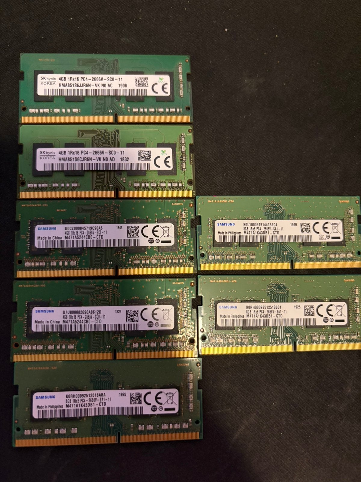 5x 4GB DDR4 / 2x 8GB DDR4, Ophalen of Verzenden, Gebruikt, DDR4, Desktop
