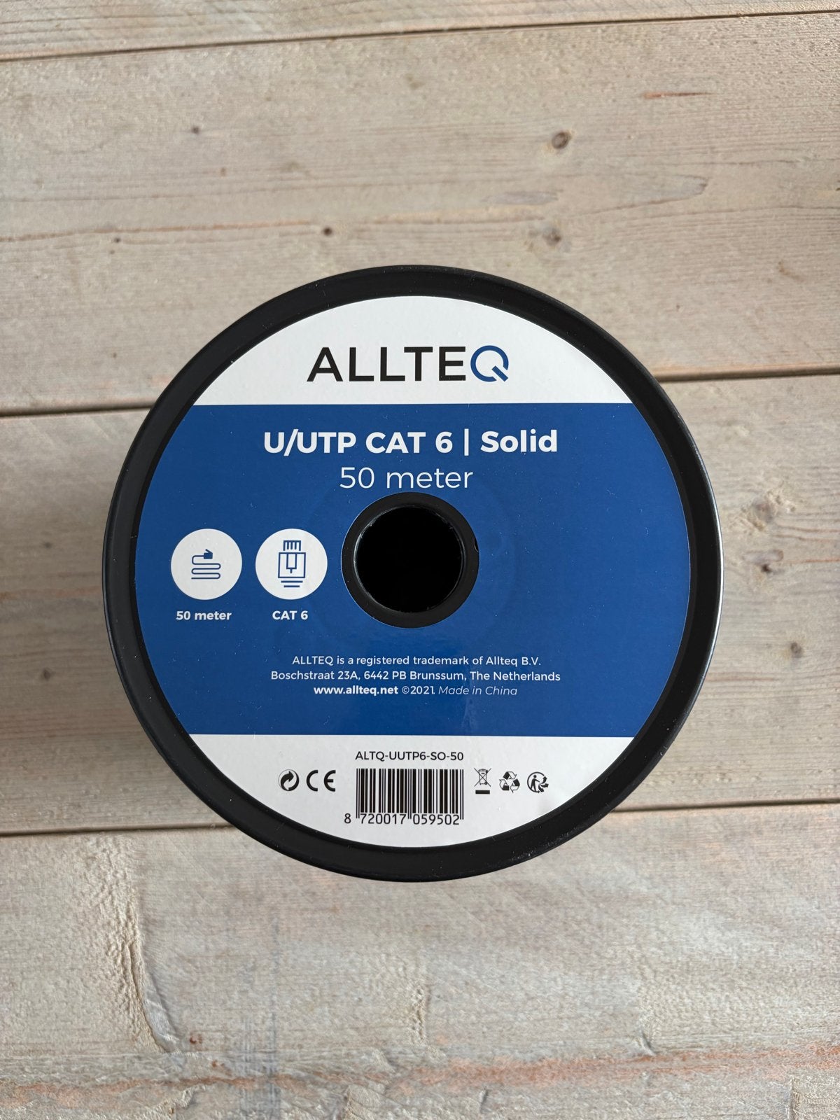 ALLTEQ U/UTP CAT 6 Netwerkkabel - 1 meter gebruikt, Ophalen, Gebruikt
