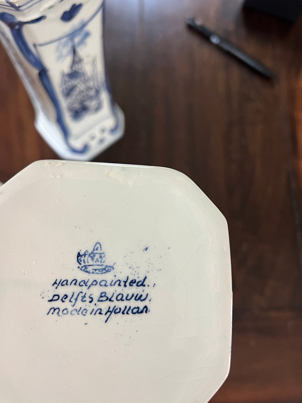 Delfts Blauw Vazen en Pot - Handgeschilderd Holland, Antiek en Kunst, Ophalen