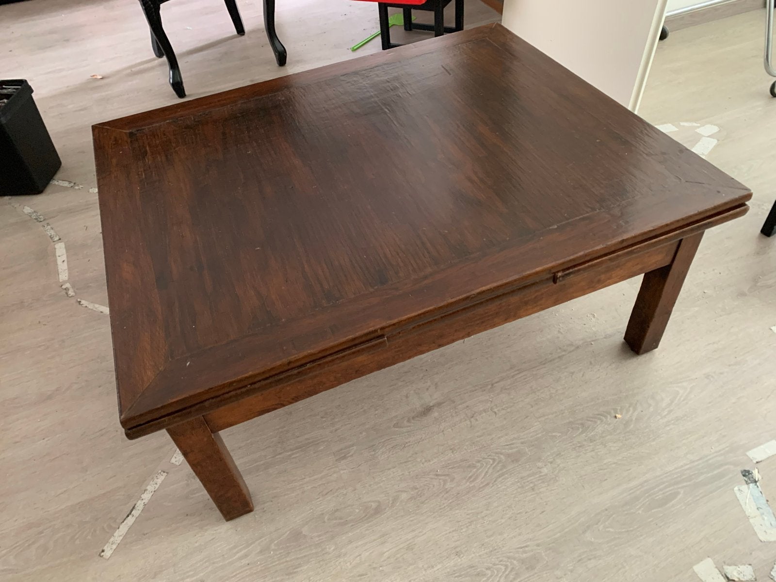 Uitschuifbare Oude Boeren Eettafel, Ophalen, Gebruikt, 100 tot 150 cm, 50 tot 100 cm
