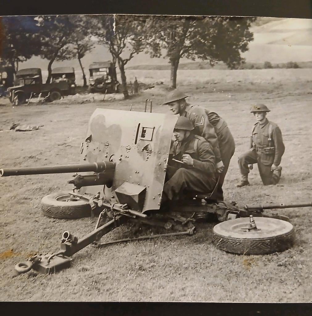 Britse Persfoto 2 Pounder Anti Tank Gun Wo2, Verzamelen, Ophalen of Verzenden, Engeland
