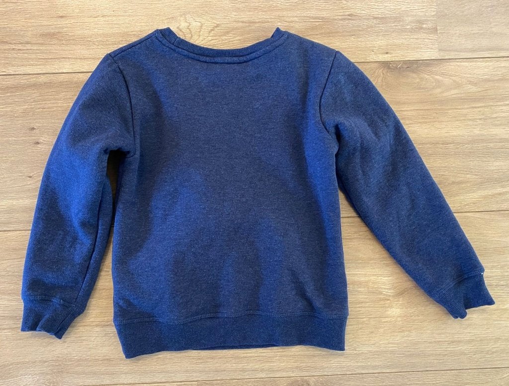 Kinder kersttrui Merry Christmas blauw rendier 134 Kids, Gebruikt, Kids, Trui of Vest, Ophalen of Verzenden