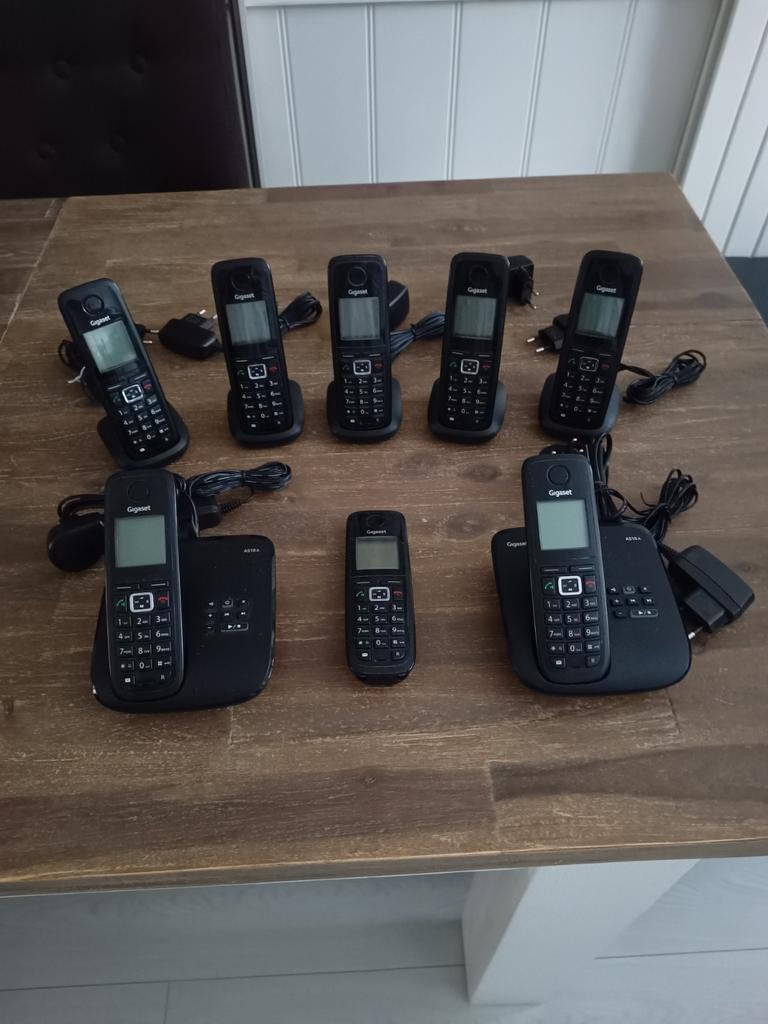 Gigaset A510A telefoons, twee sets met acht handsets, Ophalen of Verzenden