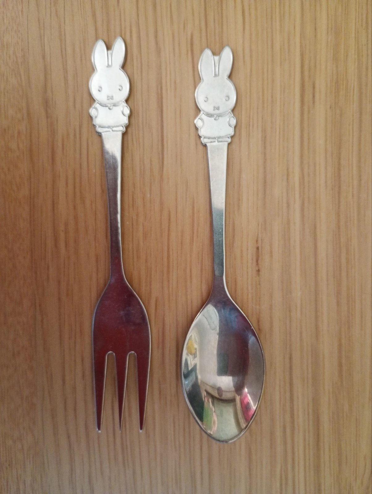 Vintage Nijntje/Miffy bestekset (vork en lepel), Verzamelen, Ophalen of Verzenden