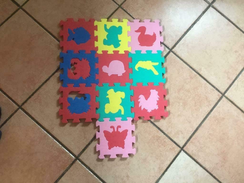 puzzelmat, speelmat met dieren, Ophalen of Verzenden, Zo goed als nieuw