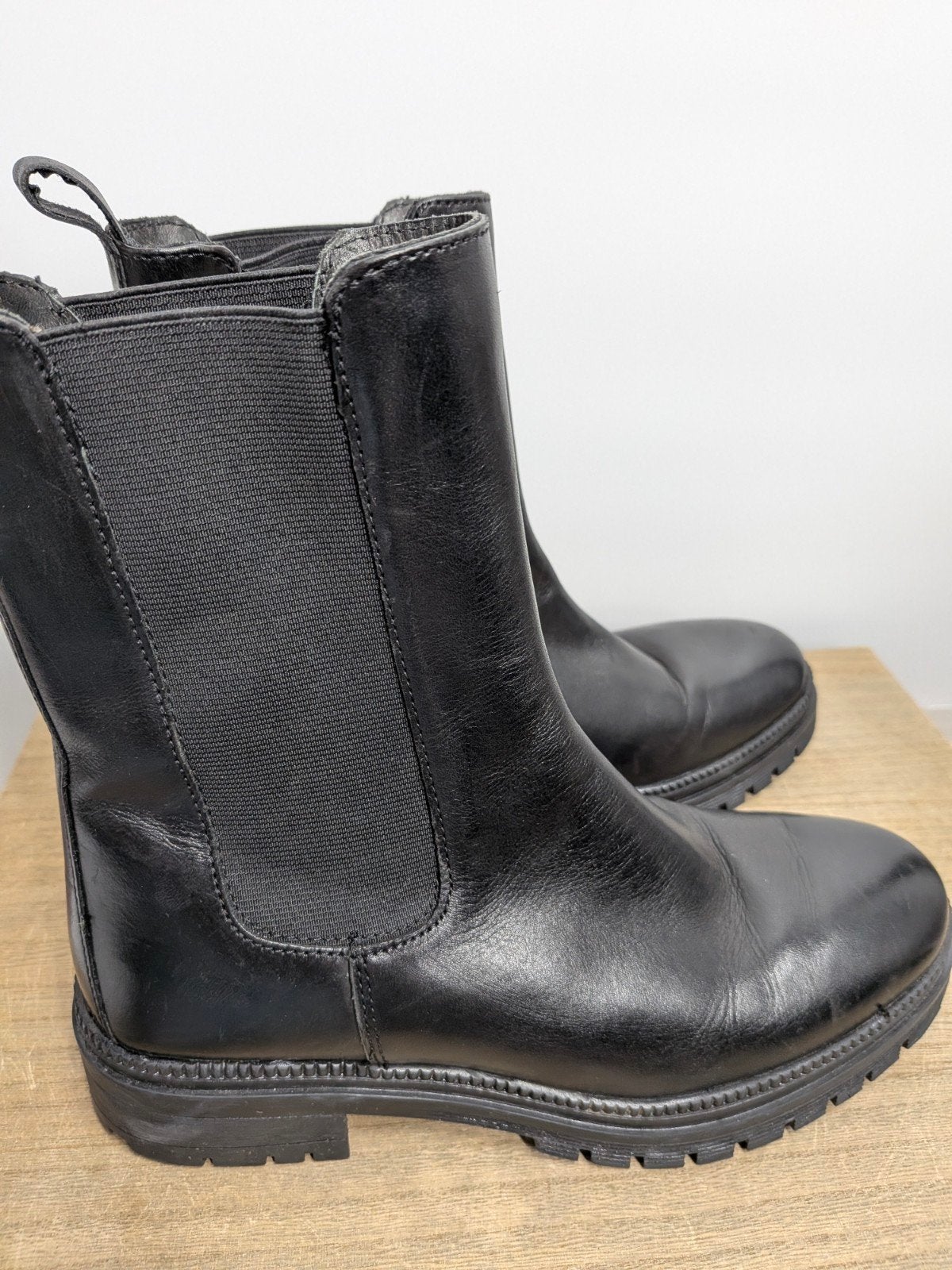 Hush Puppies Zwarte Laarzen Maat 37 - 1x Gedragen, Zwart, Lage of Enkellaarzen, Ophalen of Verzenden, Hush Puppies