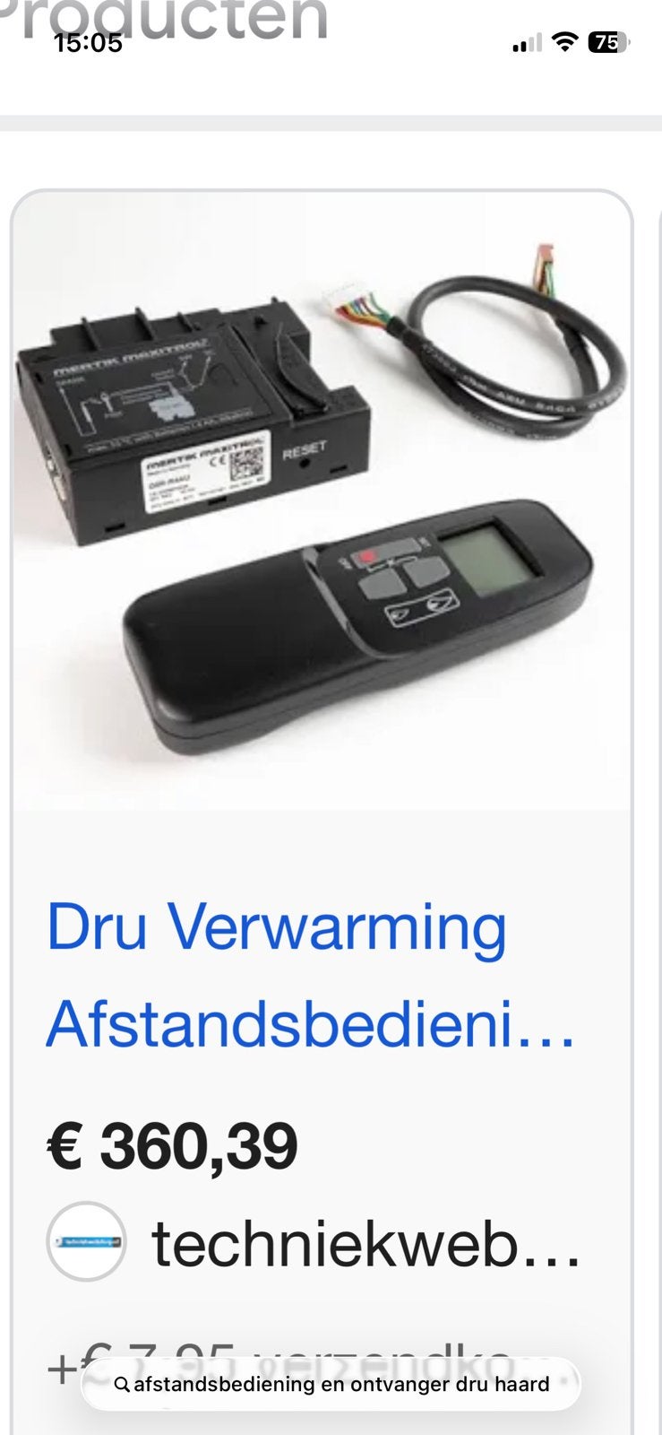 Dru haard besturing, Ophalen, Zo goed als nieuw