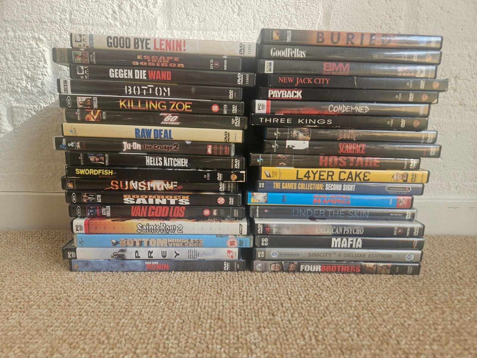 MOET WEG: Grote collectie van 35 diverse DVD's, Duits, Gebruikt, Vanaf 16 jaar, Nederlands