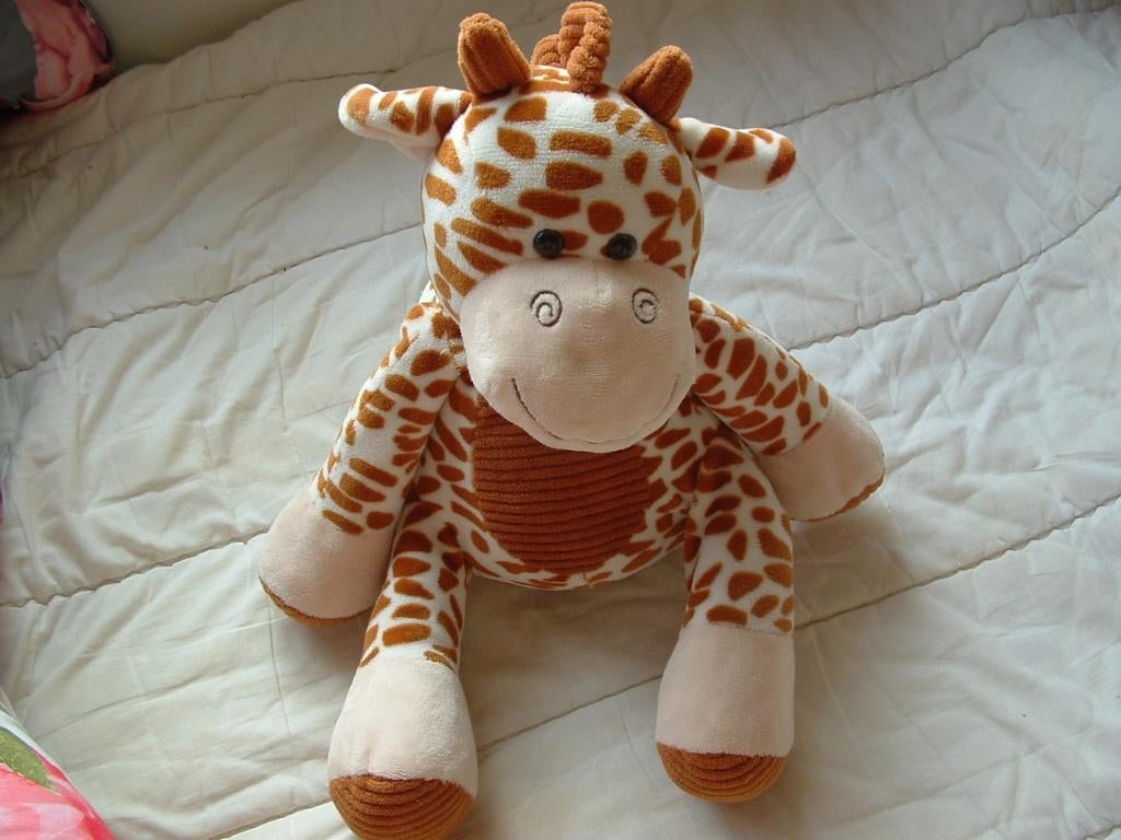 LOGITOYS GIRAFFE UIT DE FRIMOUZ COLLECTION VELOURS WIT, Ophalen of Verzenden, Nieuw, Overige typen