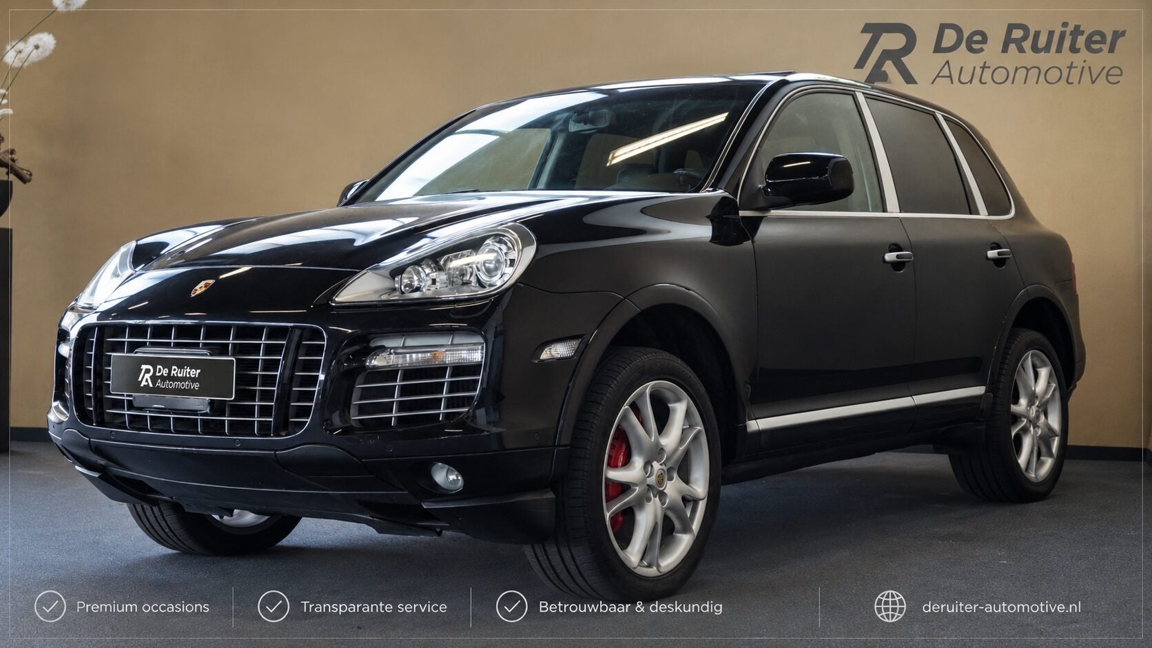 Porsche Cayenne 4.8 Turbo | Youngtimer | Luchtvering | NL Ke, Cayenne, Gebruikt, Zwart, Leder