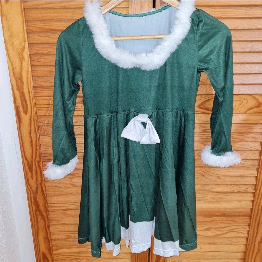 Nieuwe feestjurk maat 158 blauw of groen met wit, Kinderen en Baby's, Ophalen of Verzenden, Nieuw, Meisje, Jurk of Rok