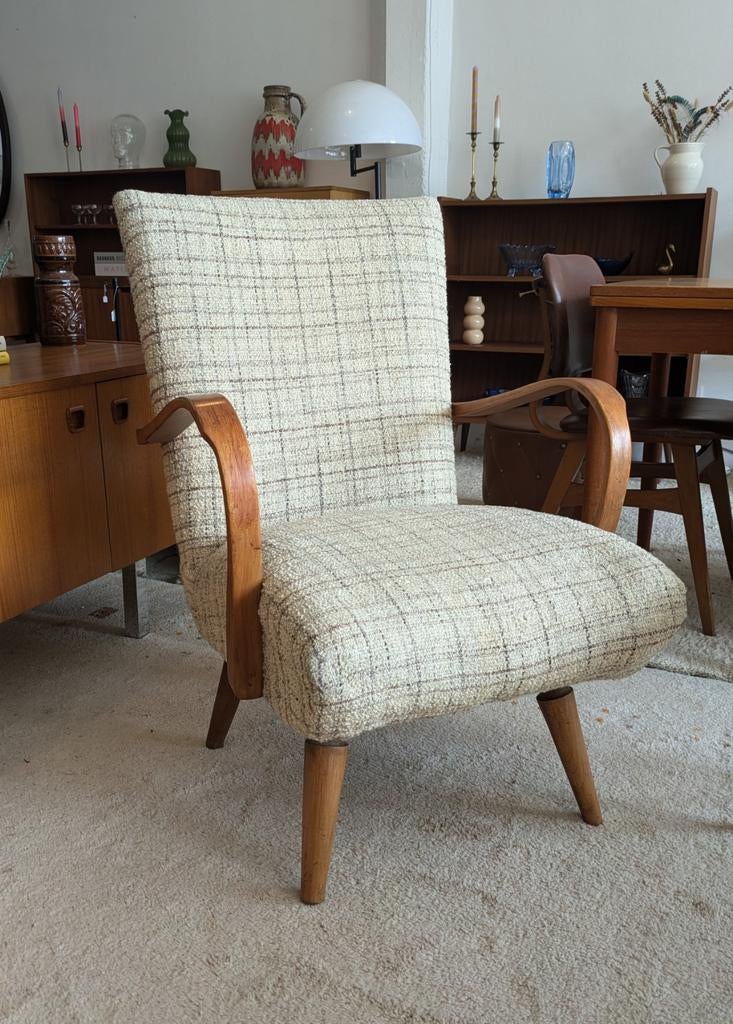 Vintage retro fauteuil, Ophalen, Gebruikt, ., 75 tot 100 cm