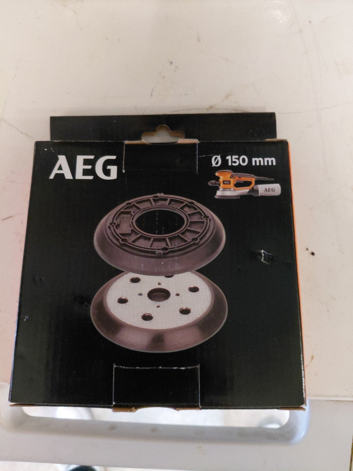 AEG Schuurmachine Disc met Klittenband 150mm, Ophalen of Verzenden, Nieuw, Minder dan 600 watt, Vlakschuurmachine