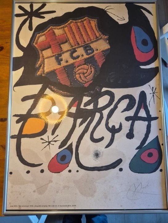 Joan Miró FC Barcelona Poster - Ingelijst, Ophalen of Verzenden