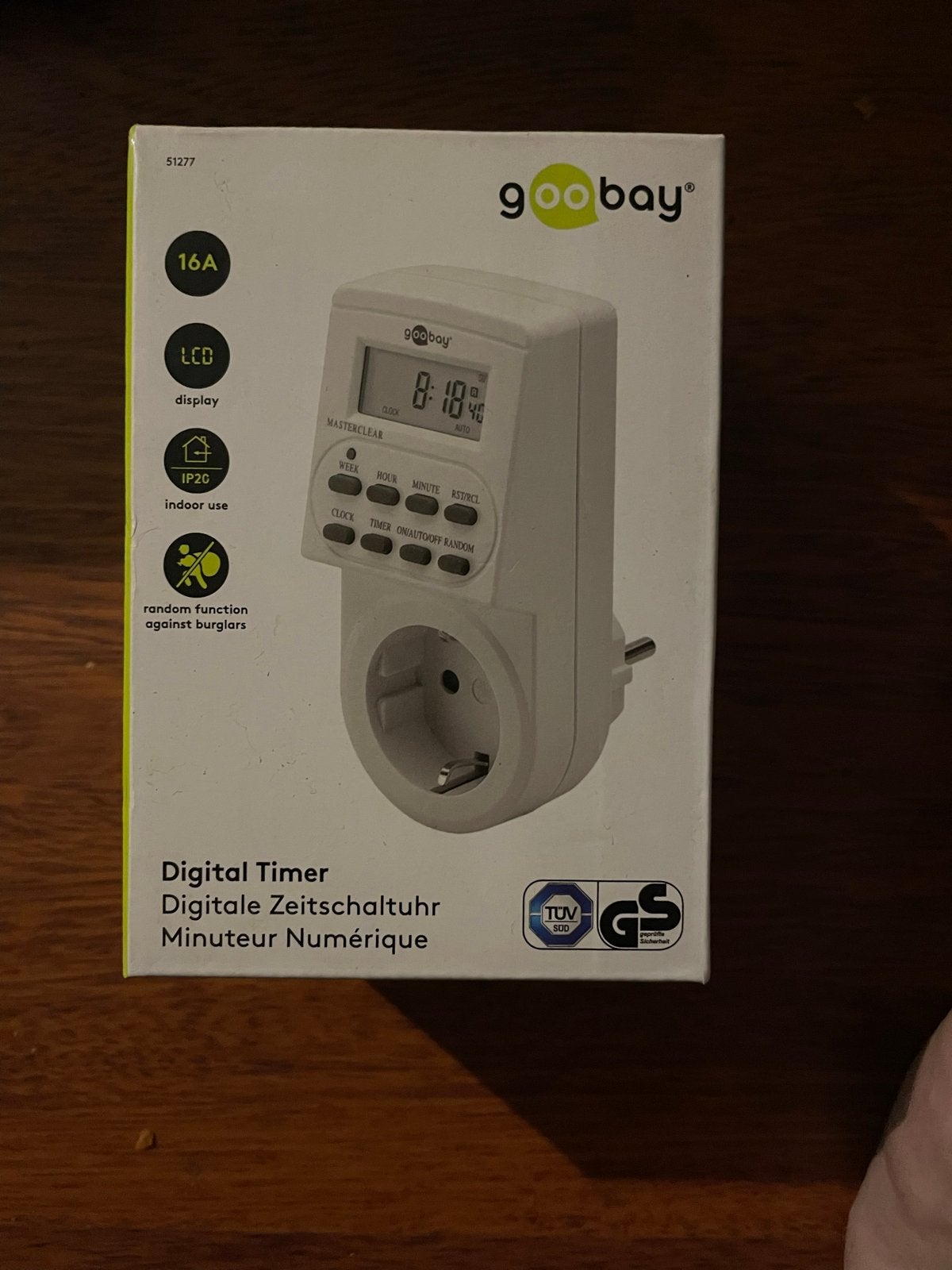 2x Goobay Digitale Tijdschakelaar 16A met LCD-display, Ophalen of Verzenden, Nieuw, Overige merken, Schakelaar