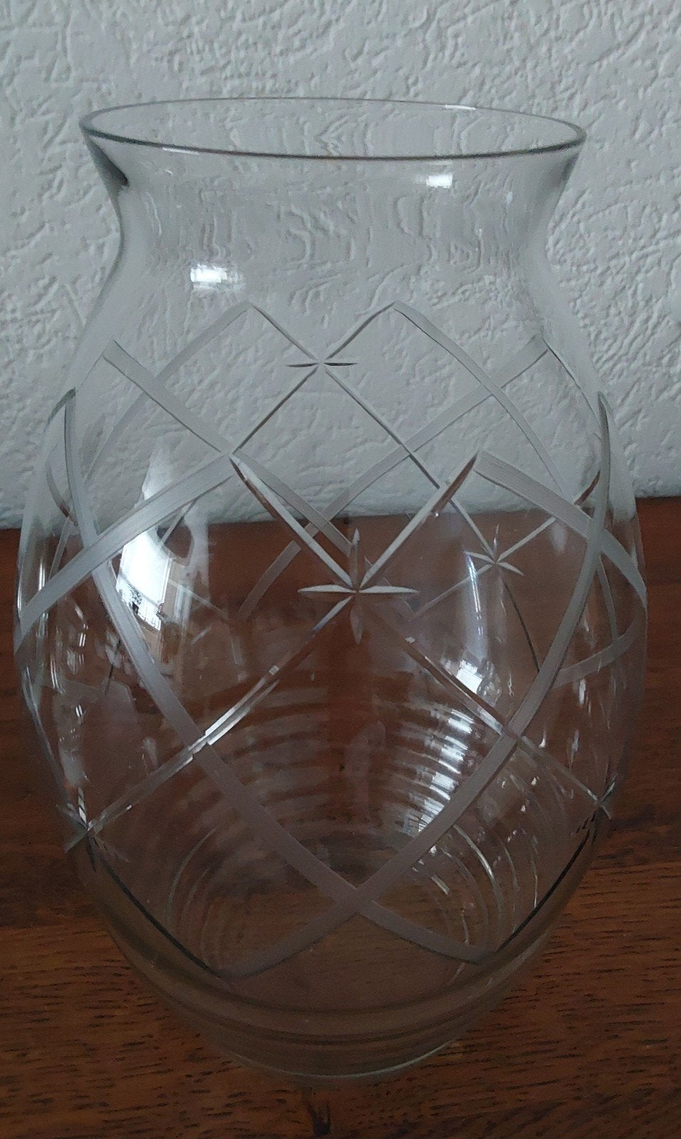Vintage glazen vaas, Huis en Inrichting, Woonaccessoires | Vazen, Ophalen of Verzenden, Zo goed als nieuw, Overige kleuren, Glas