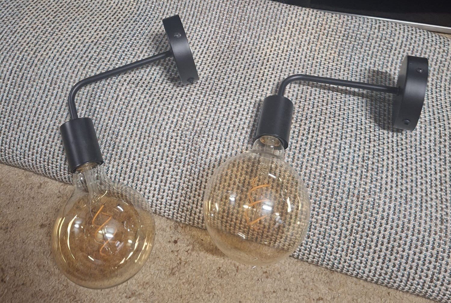 Wandlamp, Ophalen, Zo goed als nieuw, Zwart