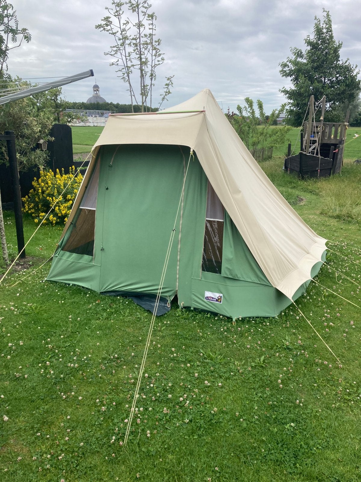 2 persoons tent katoen, goeie staat., Caravans en Kamperen, Tenten, Ophalen, Zo goed als nieuw