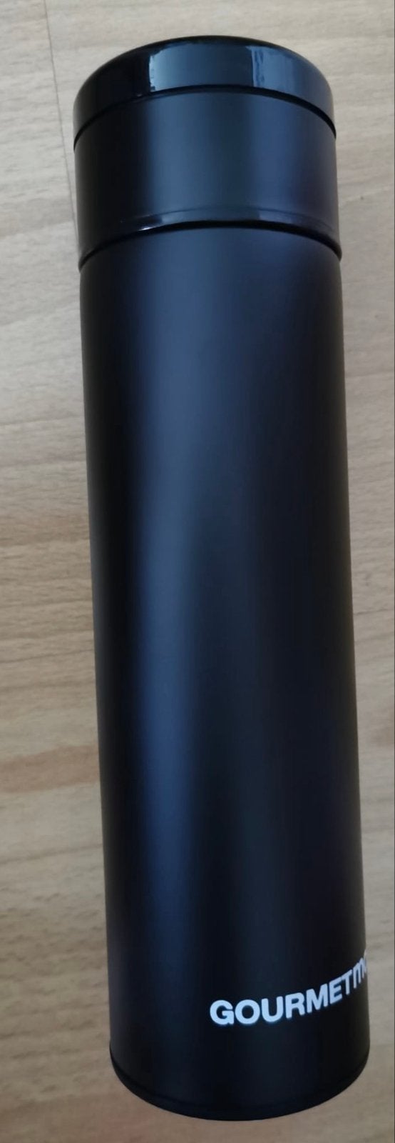 Gourmetmaxx RVS Vacuümfles met Temperatuurdisplay, Overige typen, Nieuw, Ophalen of Verzenden, Zwart
