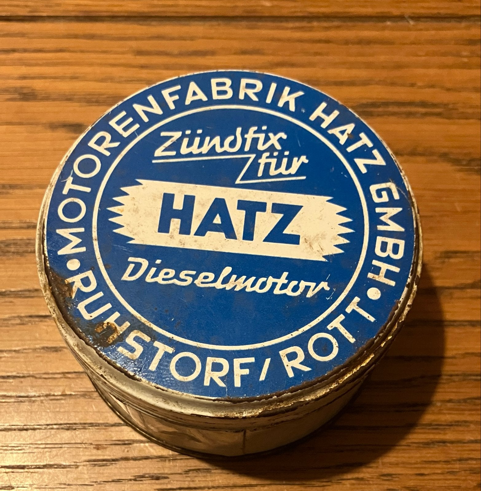 Oud blikje Hatz Dieselmotor Zündfix Ruhstorf/Rott, Ophalen of Verzenden, Gebruikt, Overige, Overige merken