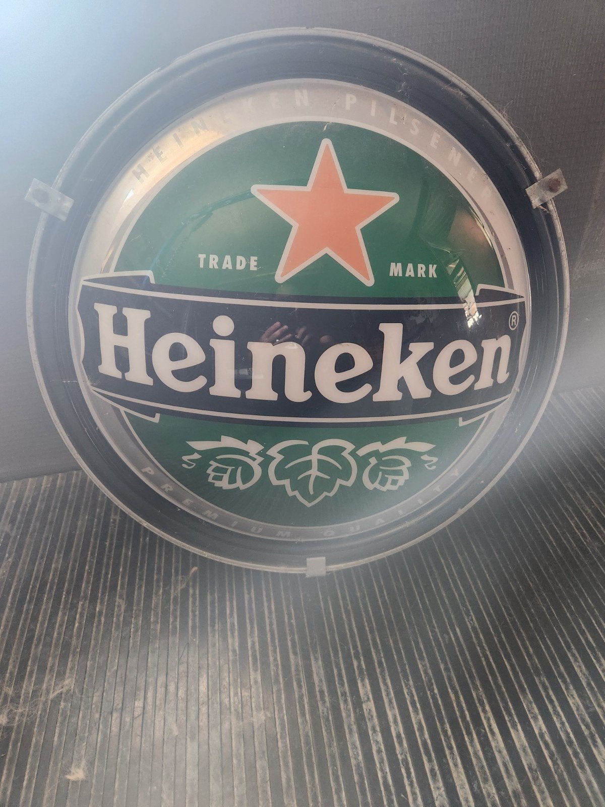 Heineken Lichtbak - Oud Logo - Werkende Verlichting - 60cm, Ophalen of Verzenden, Zo goed als nieuw, Lichtbak of (neon) lamp