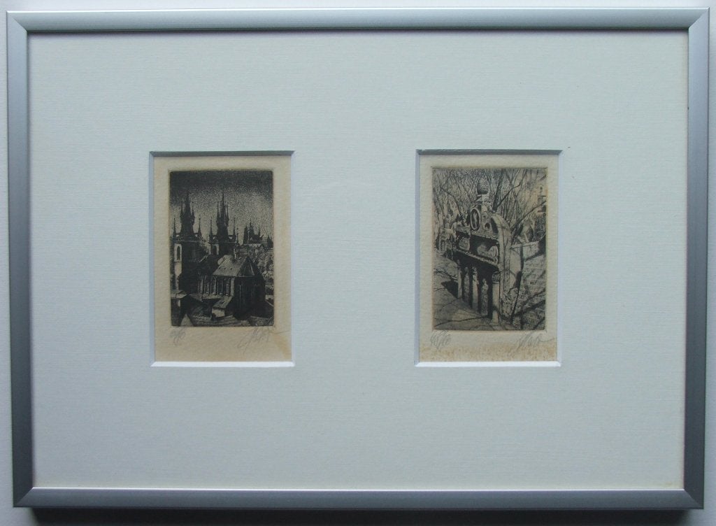 etsjes, Ophalen of Verzenden, Ets, Origineel, 1950 - 1999