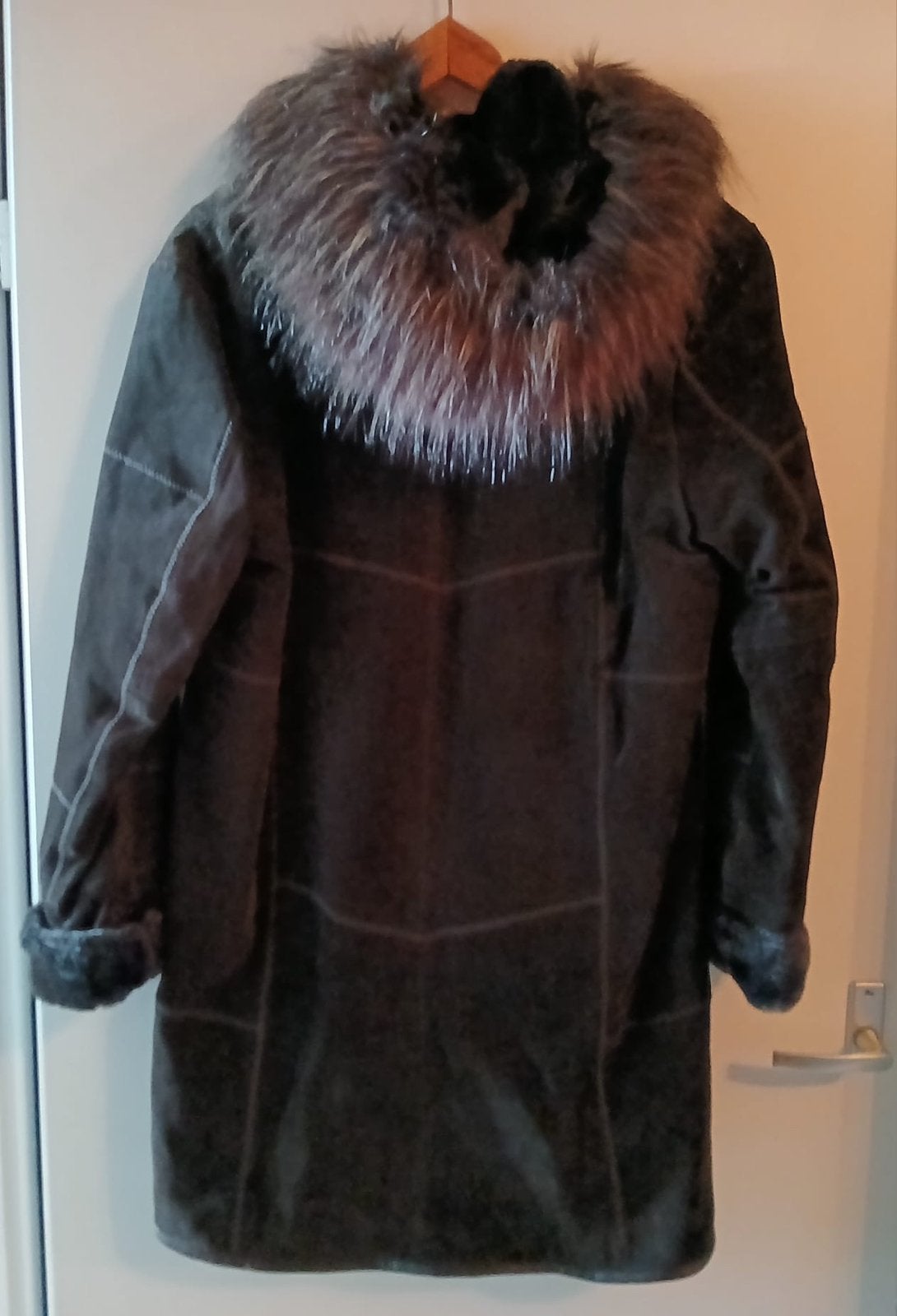 Leren jas echt leer maat 48, Ophalen, Zo goed als nieuw, Maat 46/48 (XL) of groter, Zwart