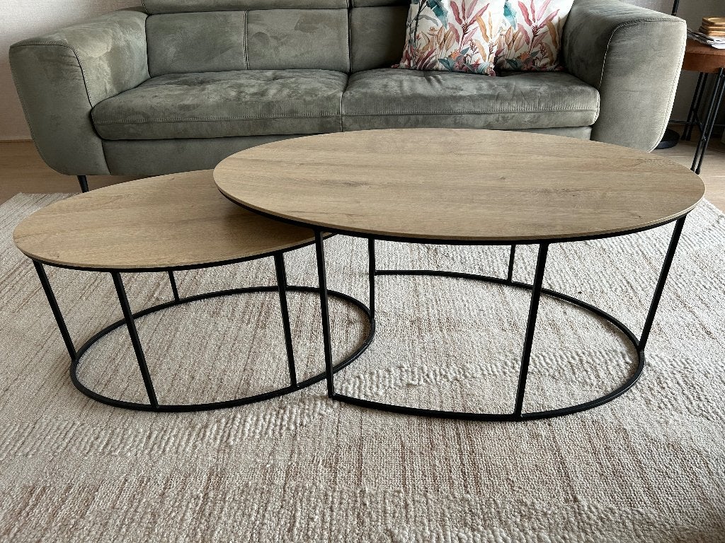 Set  nieuwe salontafels ovaal, Ophalen, 50 tot 100 cm, 100 tot 150 cm, Nieuw
