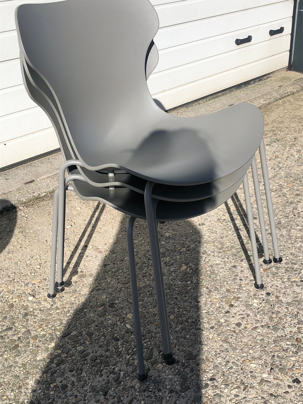 B&B Italia 4 x stoelen Shell Naoto Fukasawa binnen/buiten, Ophalen, Zo goed als nieuw, Stapelbaar