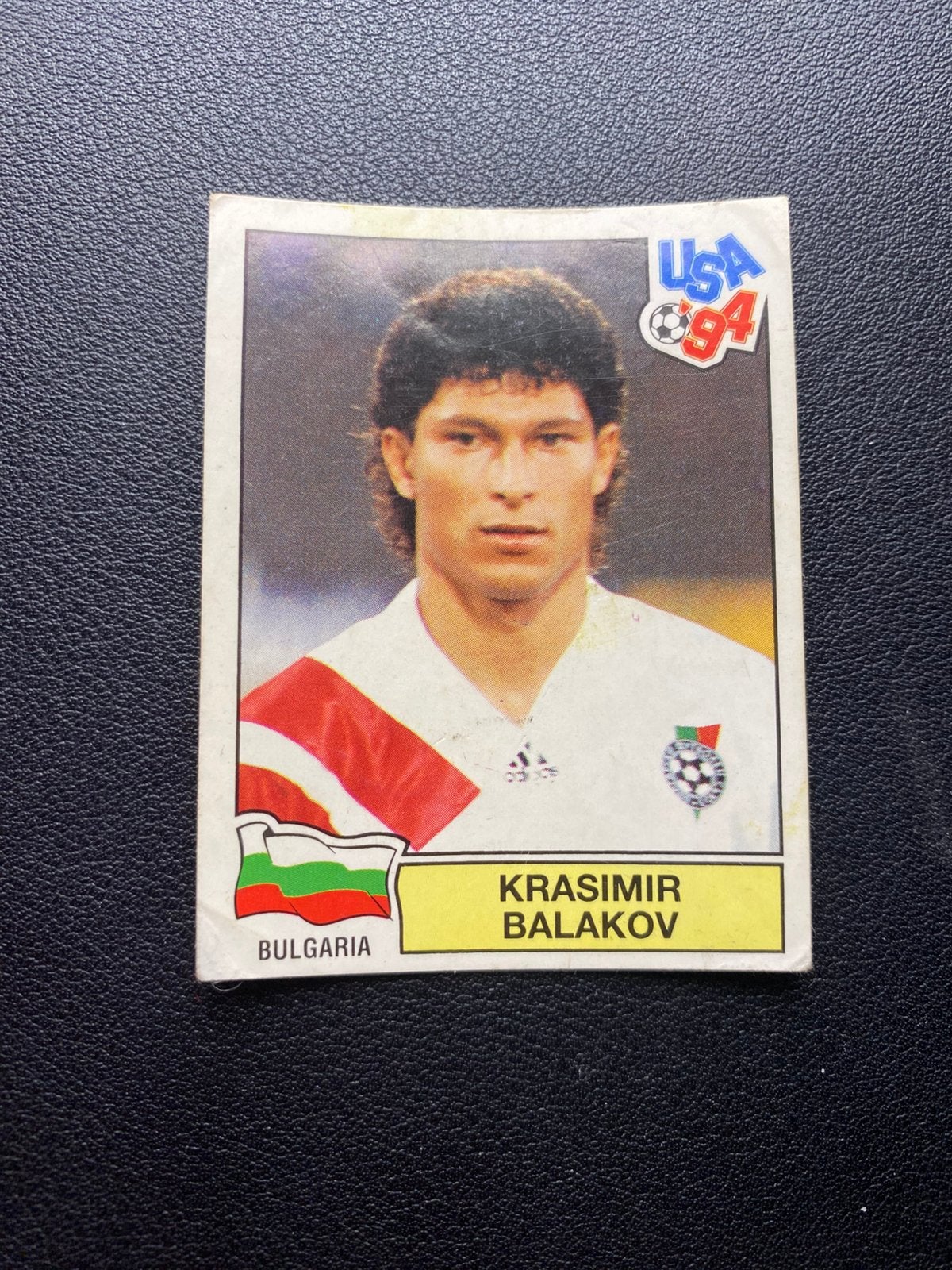 Krasimir Balakov - Bulgarije - Panini WK 1994, Ophalen of Verzenden, Zo goed als nieuw, Buitenlandse clubs, Poster, Plaatje of Sticker