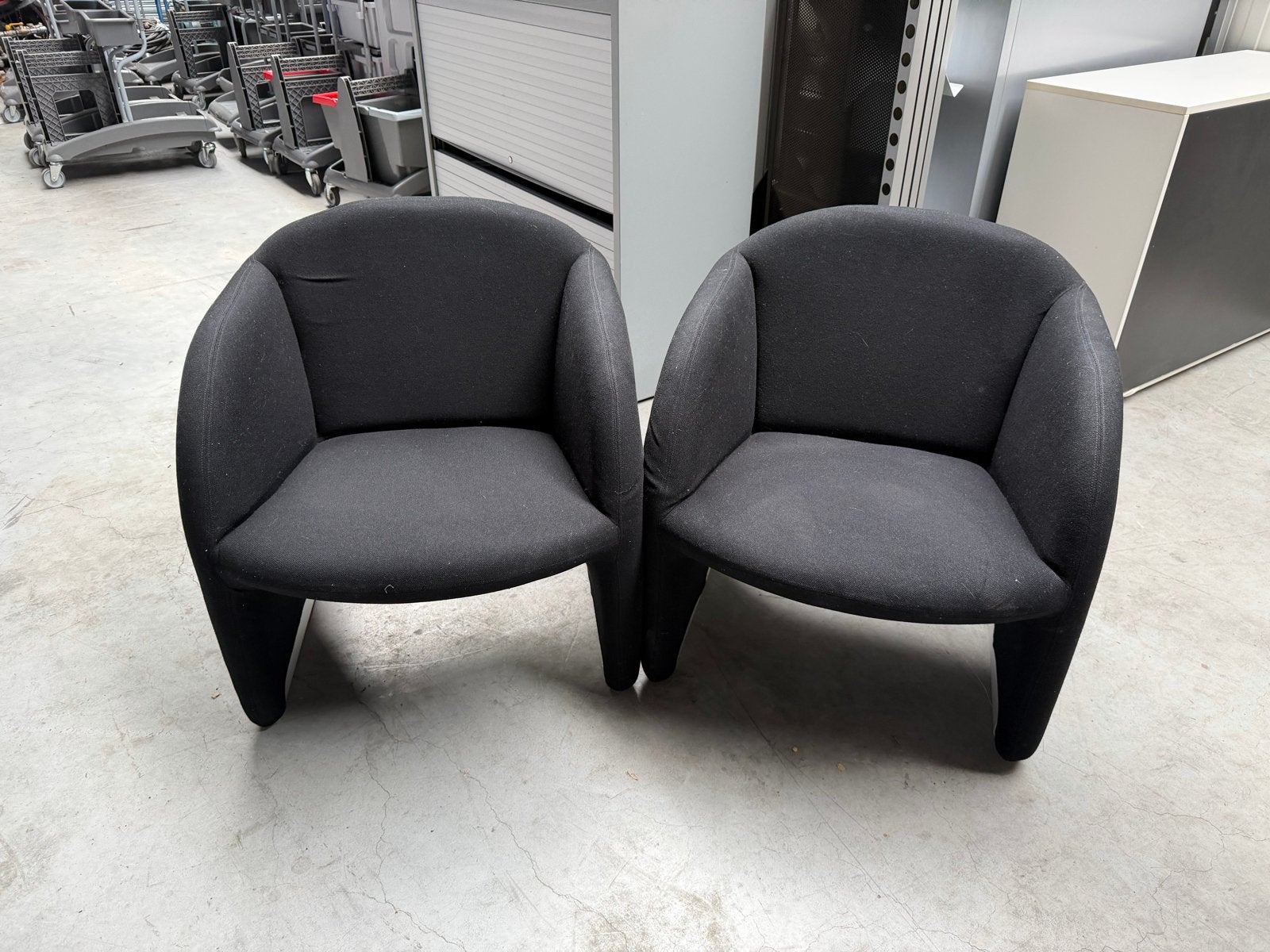 2 Artifort Ben stoelen - Pierre Paulin design, Ophalen, Gebruikt, Twee, Zwart