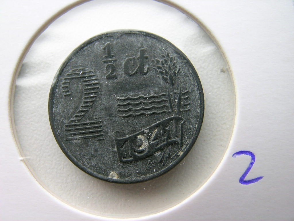 2,5 Cent 1941 zink (nr 2), Ophalen of Verzenden, Koningin Wilhelmina, Overige waardes, Losse munt