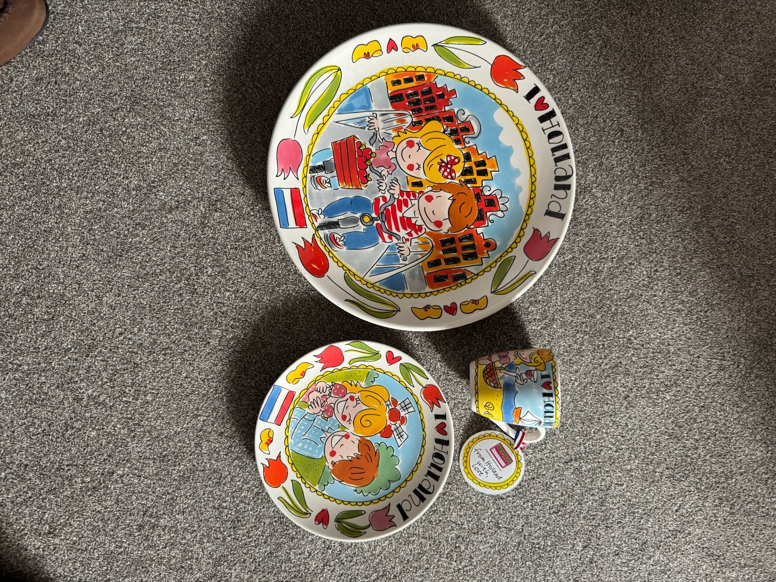 Blond Amsterdam I Love Holland Servies Set, Huis en Inrichting, Ophalen, Keramiek, Zo goed als nieuw, Bord(en)