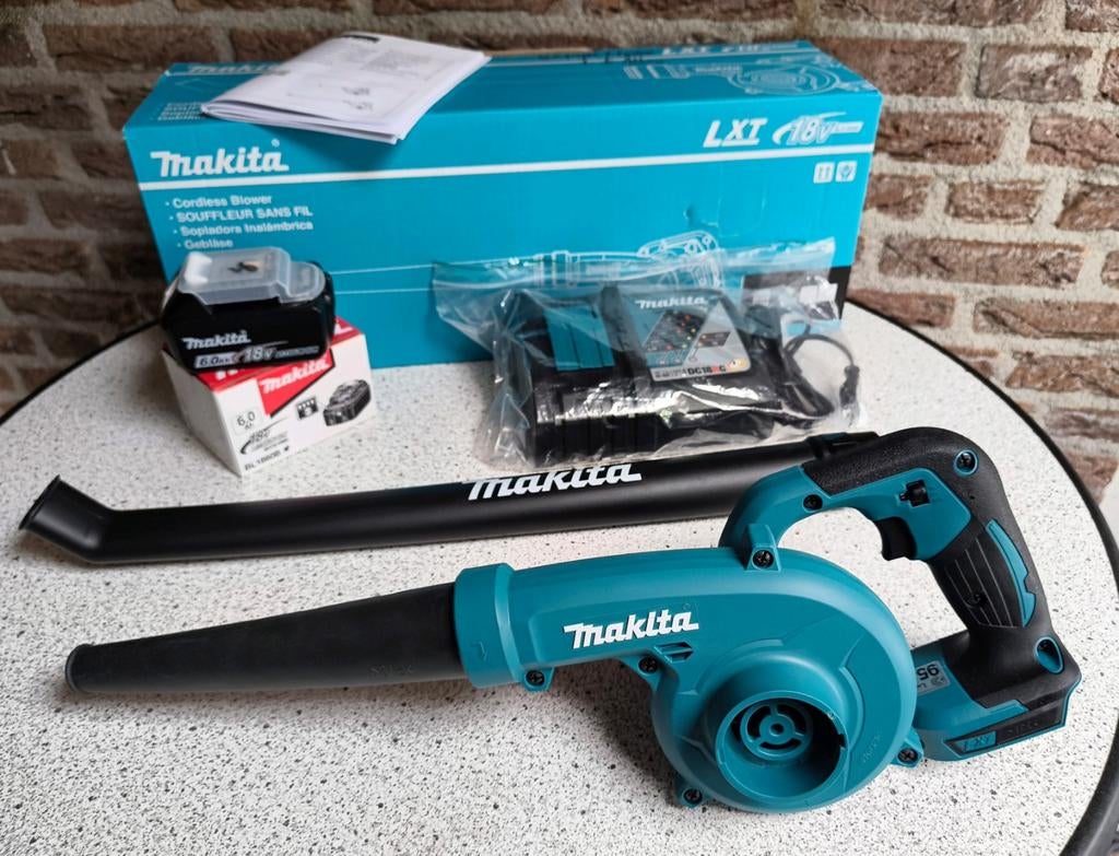 Makita DUB186 Bladblazer incl. 5.0Ah accu en lader, Met zuigfunctie, Nieuw, Ophalen of Verzenden, Makita
