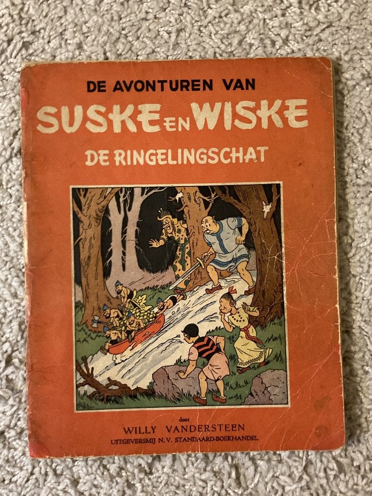 Suske en Wiske - De Ringelingschat - Nr. 13 - 1e druk, 1951, Eén stripboek, Ophalen of Verzenden, Gelezen