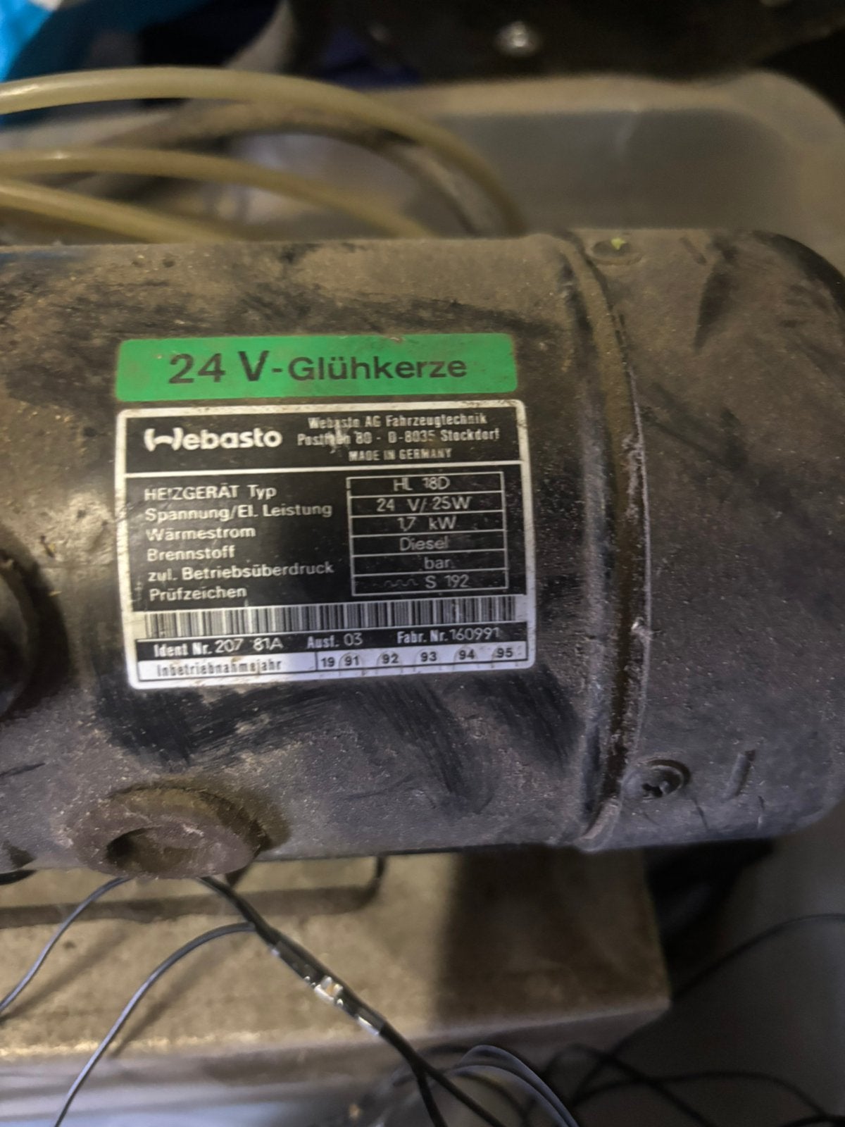 Webasto standkachel HL18D, Auto-onderdelen, Ophalen of Verzenden, Gebruikt