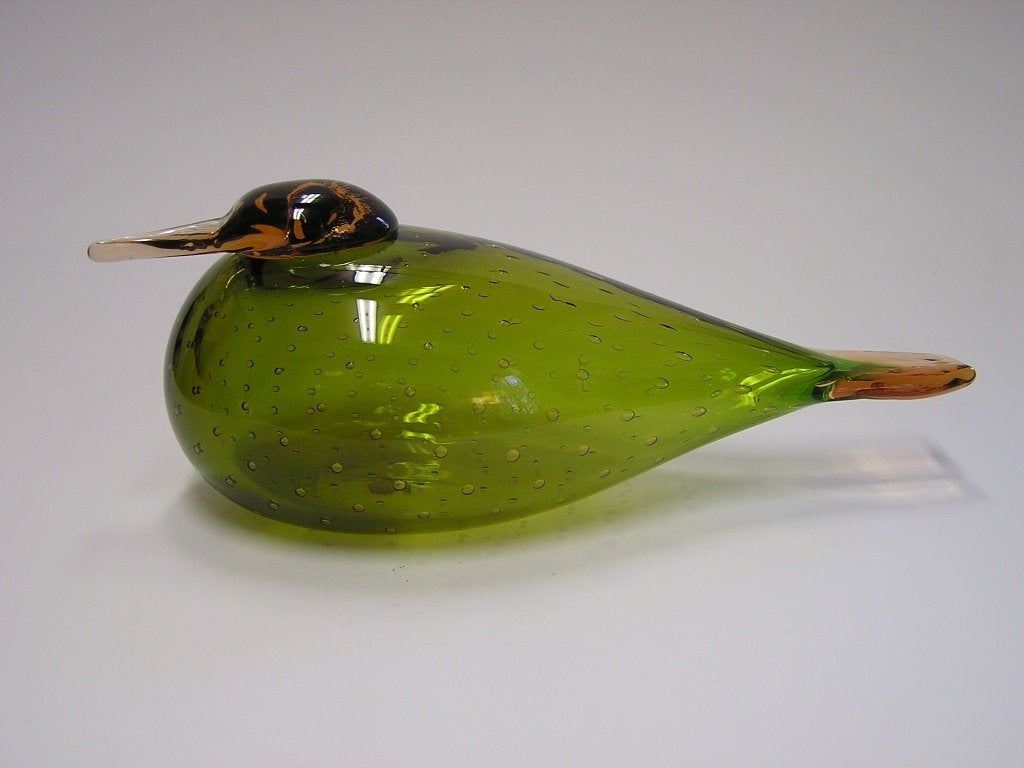 Toikka iittala Eider gras, Glas, Handgemaakt, Ophalen of Verzenden, Groen