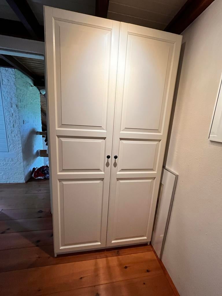 Ikea Witte kledingkast met lades 201cm hoog 100cm breed, Huis en Inrichting, Kasten | Kledingkasten, Ophalen, Gebruikt, 200 cm of meer