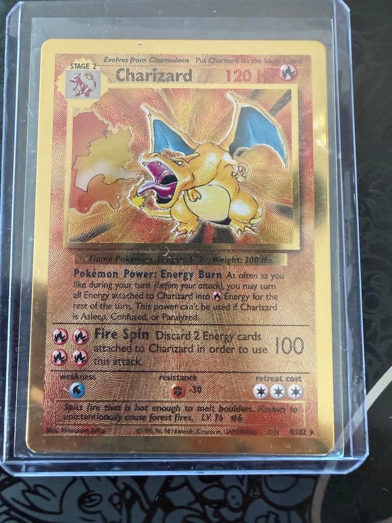Charizard (CEL BS 4) 25th anniversary upc promo, Ophalen of Verzenden, Zo goed als nieuw, Losse kaart