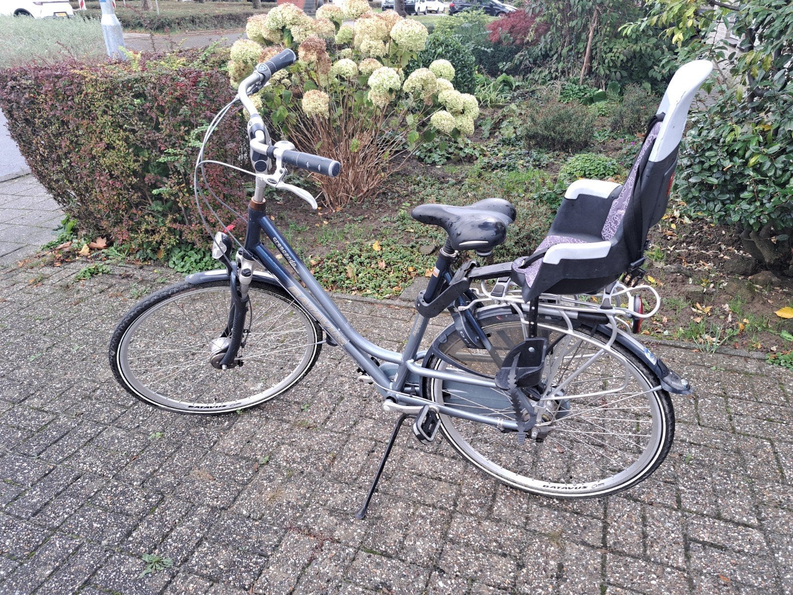 Batavus Crescendo Damesfiets met Kinderzitje, Fietsen en Brommers, Ophalen, Velgrem, Versnellingen, Batavus