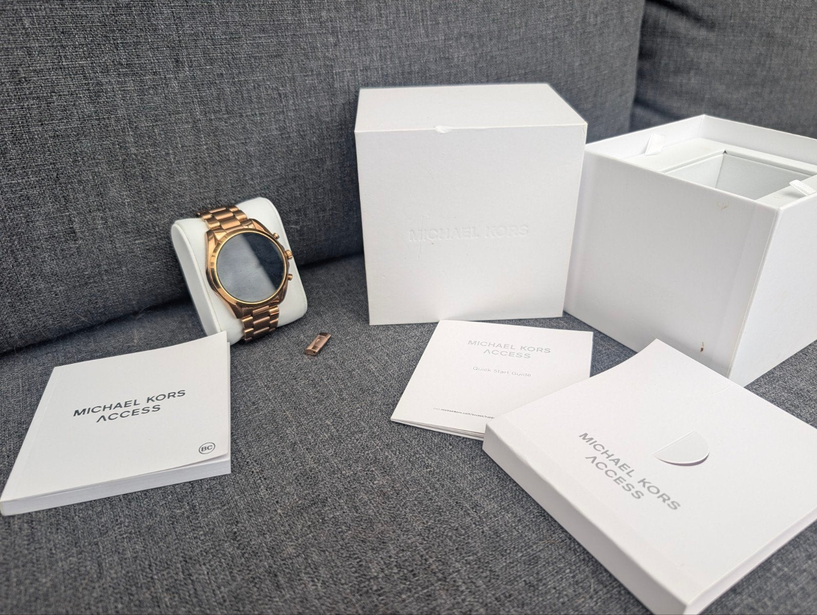 Michael Kors Digitale Smartwatch - Rosegoud, Ophalen of Verzenden, Zo goed als nieuw, Zwart, Android