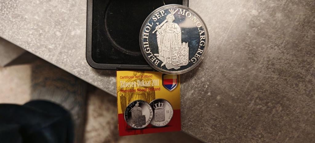 Silver Ducat 2011-Province-Noord-Holland-Proof-With certific, Vóór koninkrijk, Setje, Zilver, Overige waardes