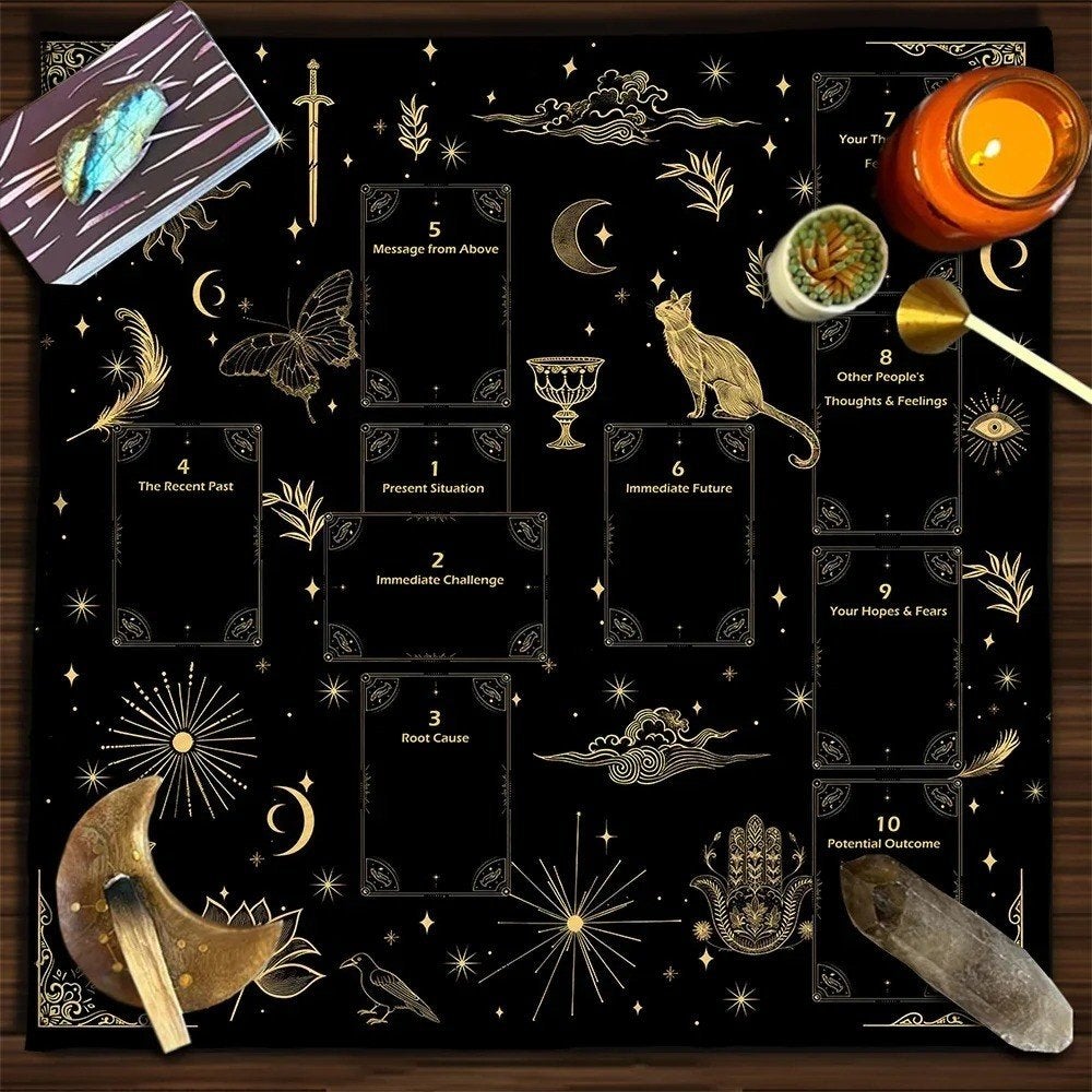 Tarot tafelkleed - Sterrenhemel (90x90cm), Ophalen of Verzenden, Nieuw, Vierkant